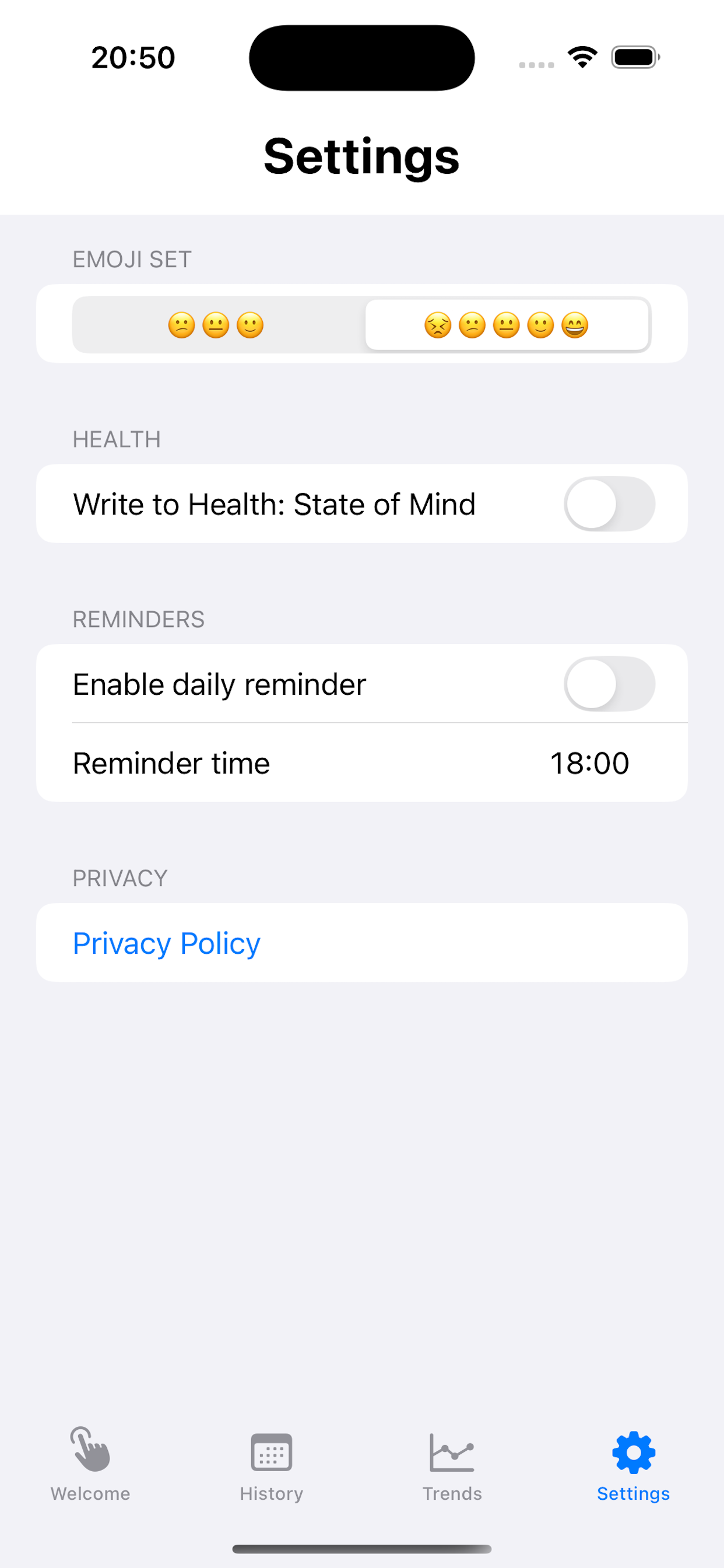 Weekly Trend widget and insights screen